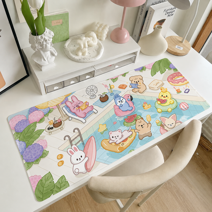 [PRE-ORDER] Pool Party Skzoo Desk Mat by @teambee.artzone